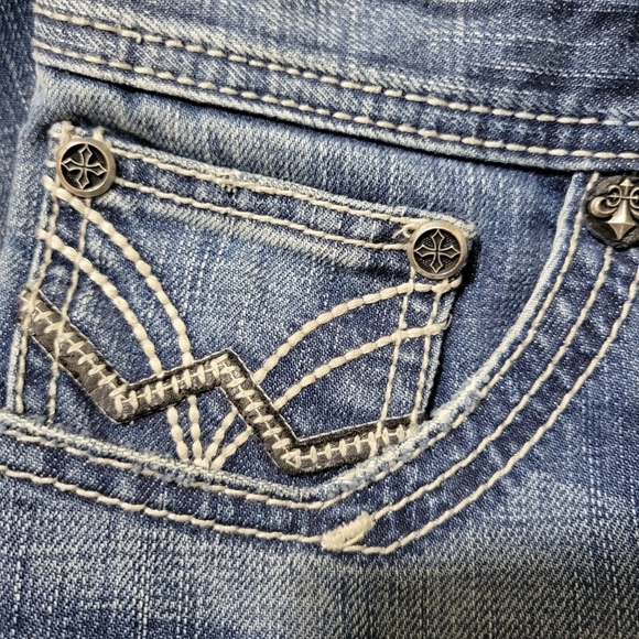 Affliction Men's Distress Jeans - Picture 5 of 8